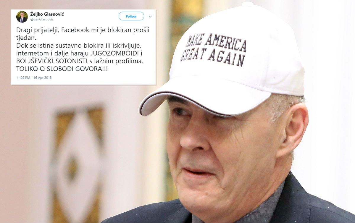Glasnoviću blokiran Fejs pa se na Twitteru požalio na "jugozomboide"