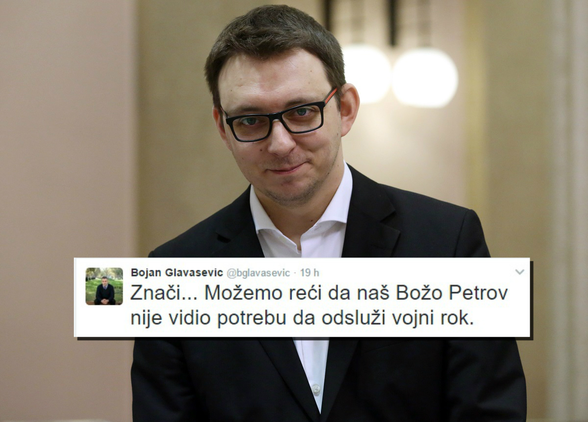 Glavašević se ruga Petrovu zbog lošeg vida i neodlaska u vojsku