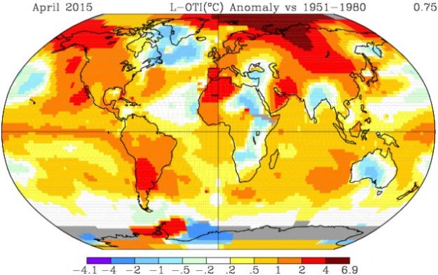 Globalne temperature rastu: Prva trećina 2015. najtoplija u povijesti