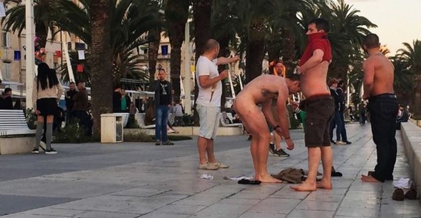 FOTO Pijani turisti se usred dana goli kupali na splitskoj Rivi