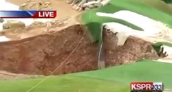 Ovu rupu neće promašiti: Dio golf terena propao u rupetinu promjera 24 metra