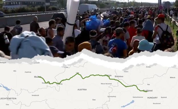 Prvi dan marša: Tisuće izbjeglica kroz Mađarsku pod okriljem noći nastavlja prema Njemačkoj