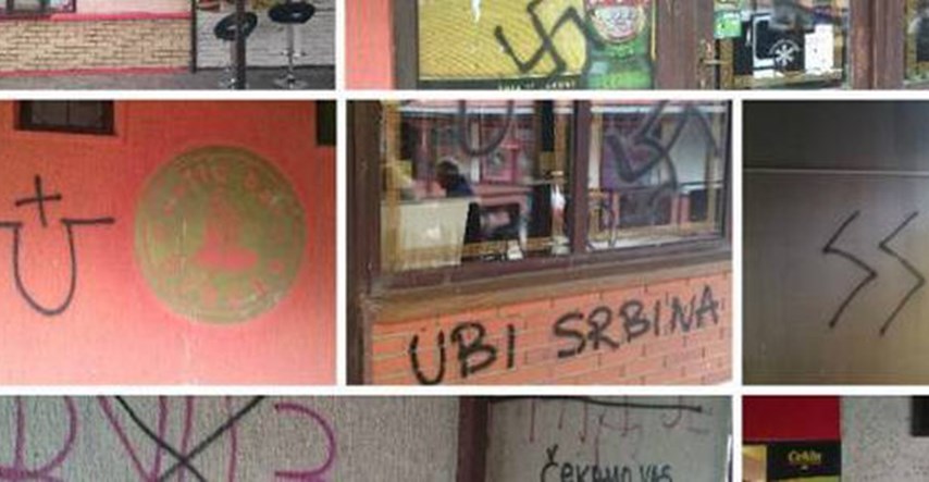 Vandali u Vukovaru kafiće vlasnika srpske nacionalnosti išarali fašističkim grafitima