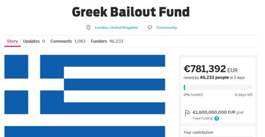 Kampanja za spas Grčke srušila Indiegogo, cifra velikom brzinom raste prema milijun eura