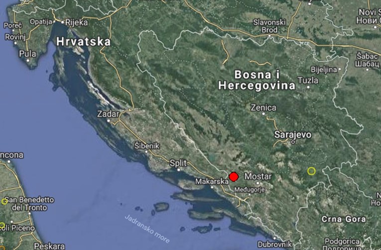 Potres jačine 3,4 stupnja po Richteru u BiH uznemirio stanovnike, osjetio se i u Dalmaciji