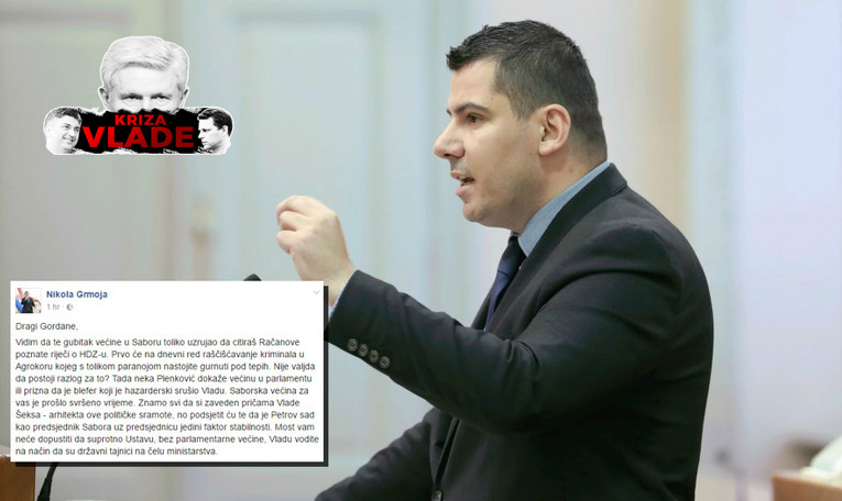 Grmoja odgovorio Jandrokoviću: "Zaveo te Šeks, arhitekt ove političke sramote"