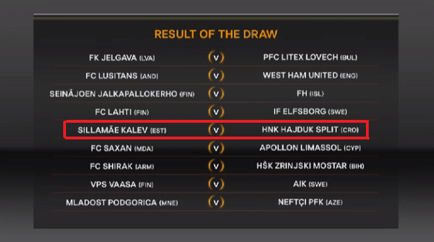 Rijeka na Shkendiju ili Aberdeen, Hajduk ide u Estoniju, Lokomotiva protiv velškog Broughtona!