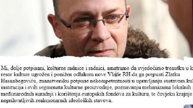 Kulturnjaci sutra prosvjeduju: "Zlatko Hasanbegović ne smije biti ministar kulture"