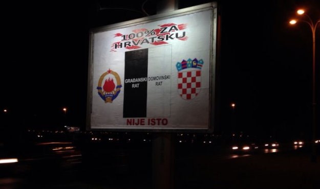 Šatoraši postavljaju reklame za Kolindu po Zagrebu