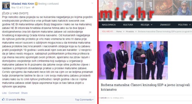Crkva, HDZ i "branitelji" pokrenuli hajku protiv profesora koji nisu htjeli blagoslov na maturalnoj večeri