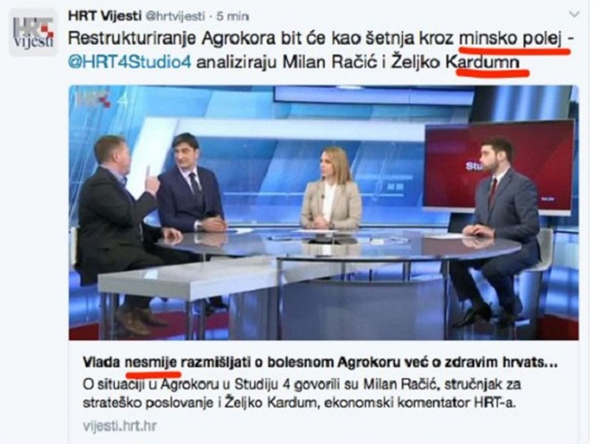 FOTO HRT se osramotio na Twitteru, nisu u stanju točno napisati rečenicu