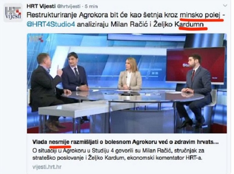 FOTO HRT se osramotio na Twitteru, nisu u stanju točno napisati rečenicu
