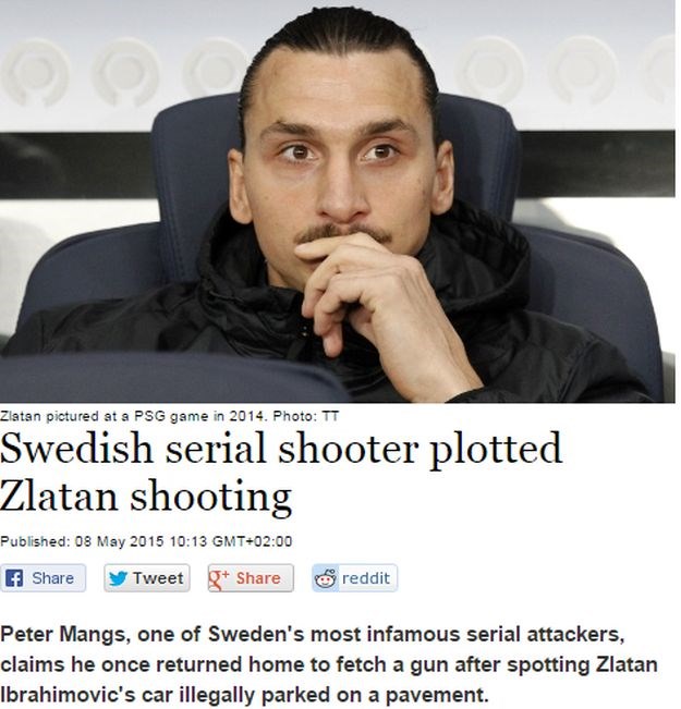 Švedski serijski ubojica: Ibrahimovića su sekunde dijelile od smrti. Nažalost, zakasnio sam