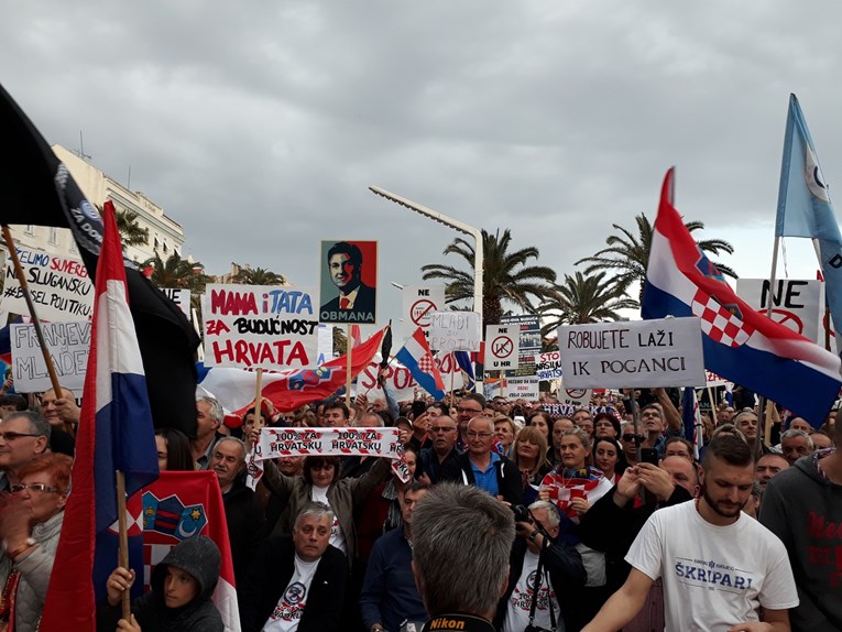 Organizatori prosvjeda u Splitu: Nismo rekli da se okupilo 70.000 ljudi
