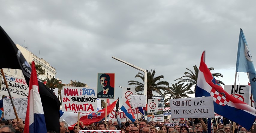 Organizatori prosvjeda u Splitu: Nismo rekli da se okupilo 70.000 ljudi