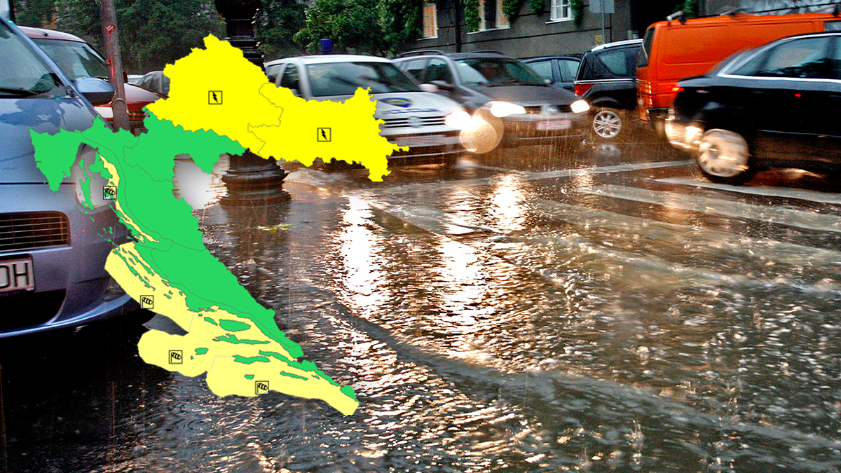 UPALJEN METEOALARM Stiže grmljavina s tučom