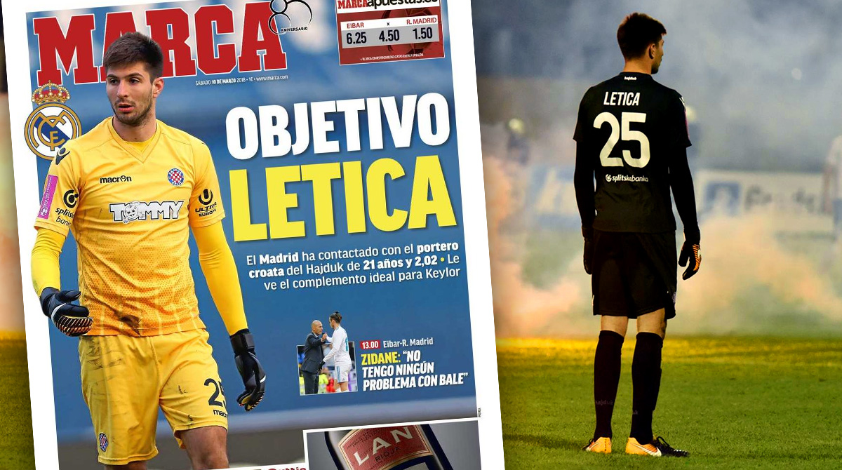 BOMBA NA NASLOVNICI MARCE Real Madrid želi vratara Hajduka Karla Leticu