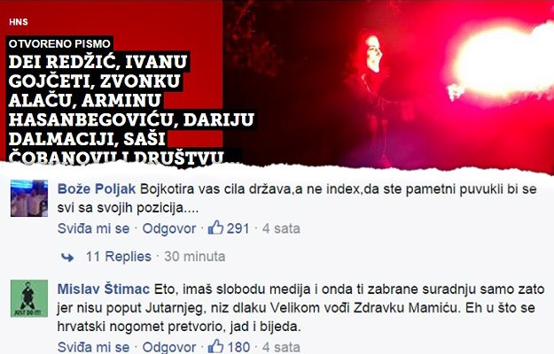 Navijači ismijali HNS-ovu zabranu: Ne treba mi Index da vidim koje sranje radite