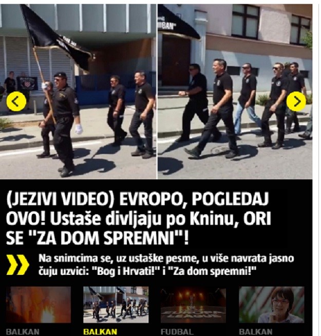 Srpski mediji likuju: "Europo, ustaše divljaju po Kninu!"