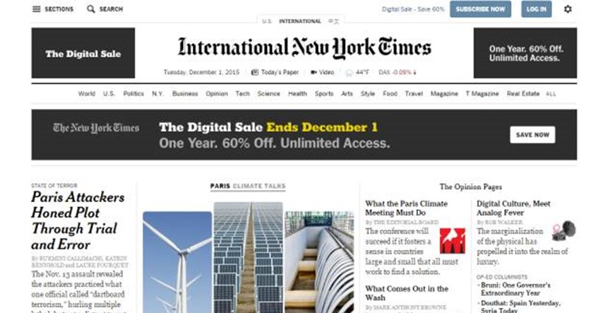Izdavač New York Timesa u Tajlandu cenzurirao tekst, list izašao s prazninama na naslovnici