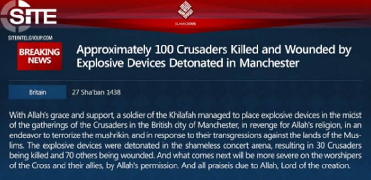 ISIS preuzeo odgovornost za masakr u Manchesteru: "Ono što slijedi bit će puno, puno ozbiljnije"
