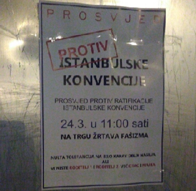 U školi u Zagrebu osvanuo plakat s pozivom na prosvjed protiv Istanbulske