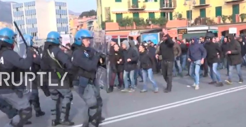 VIDEO Kaos u Italiji, prosvjednici se bore s policijom