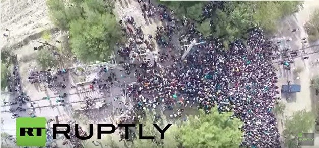Dron snimio kaos u blizini grčko-makedonske granice