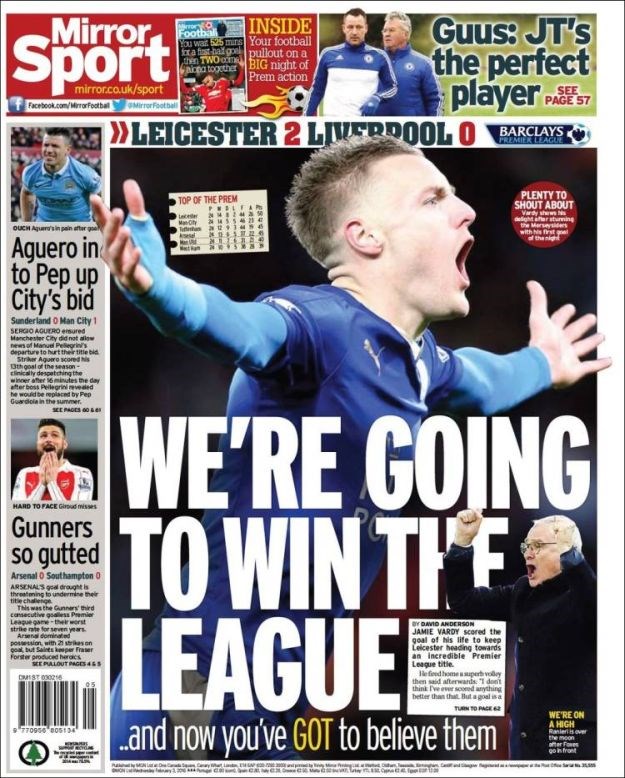 Svjetske naslovnice: Leicester će osvojiti ligu