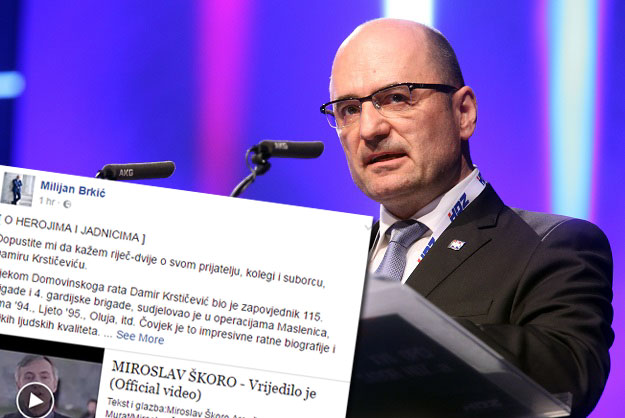 Milijan Brkić na Facebooku brani Krstičevića: "Tko se usuđuje blatiti takvog čovjeka?!"