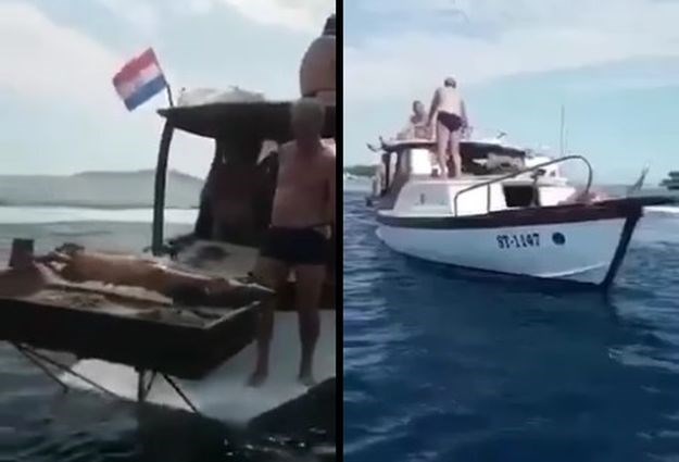 VIDEO "Da riba valja, i vuk bi znao roniti": Usred Jadranskog mora pekli janje na brodu