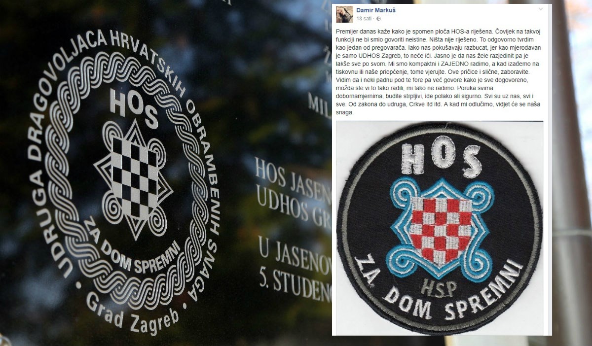 HOS-ov pregovarač o ploči u Jasenovcu: "Žele nas razjediniti, ništa nije riješeno"