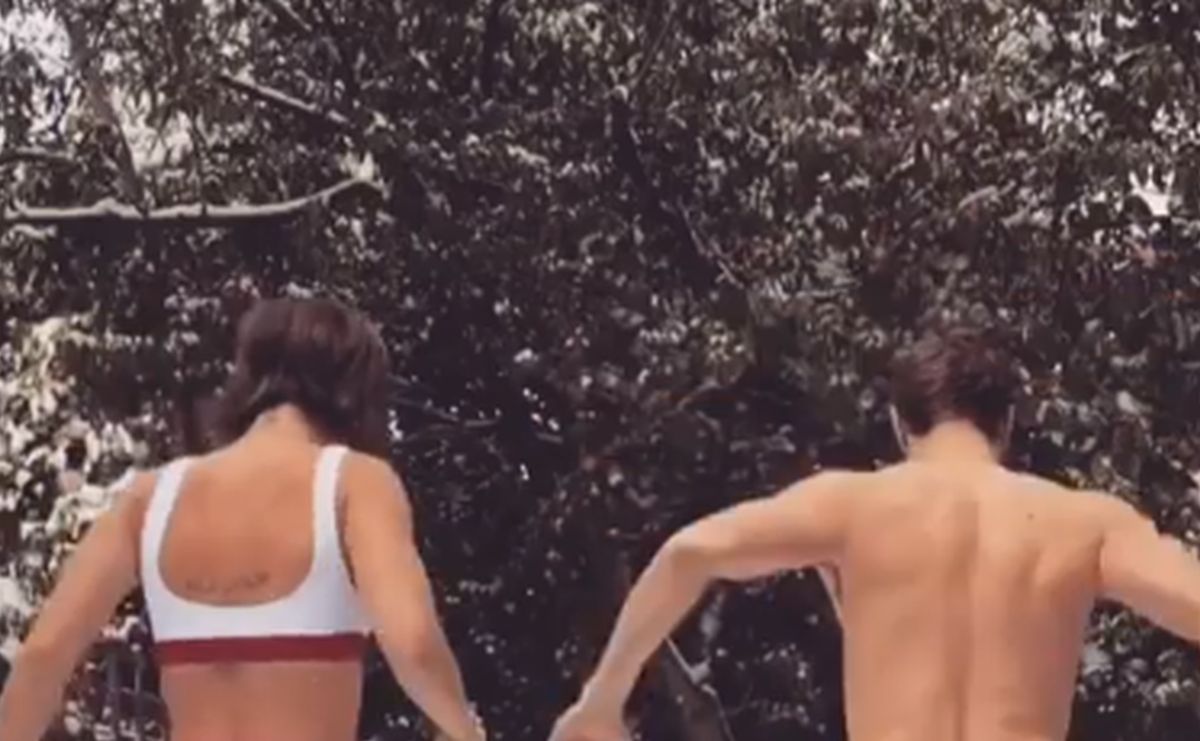 Bivša žena slavnog srpskog sportaša polugola se valja na snijegu s dva frajera
