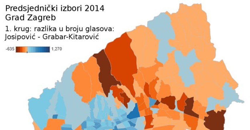 Iznenađujući rezultat izbora u Zagrebu: Evo gdje su birali Josipovića, a gdje Kolindu