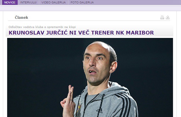 Kruno Jurčić dobio otkaz u Mariboru