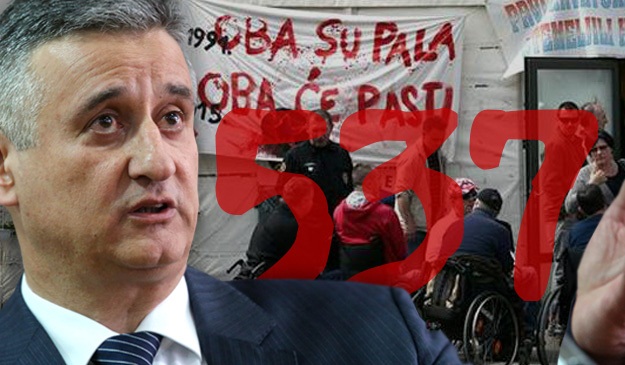 Karamarku u oporbi nedopustivo da invalidi mjesecima trpe u šatoru, a Karamarka na vlasti nije briga