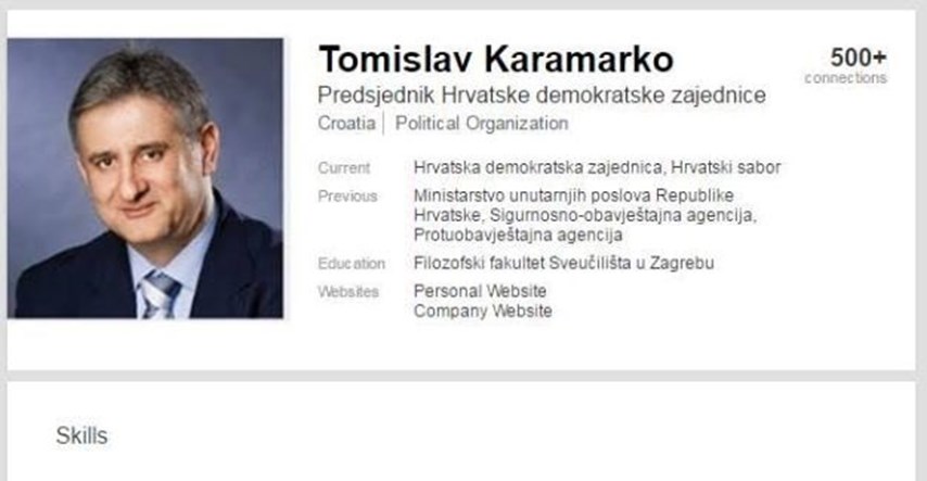 Svi se sprdaju s Karamarkovim LinkedIn profilom: Rastura engleski, programiranje, Photoshop...