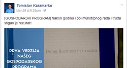 Nakon godinu i pol dana HDZ predstavio - naslovnicu gospodarskog programa