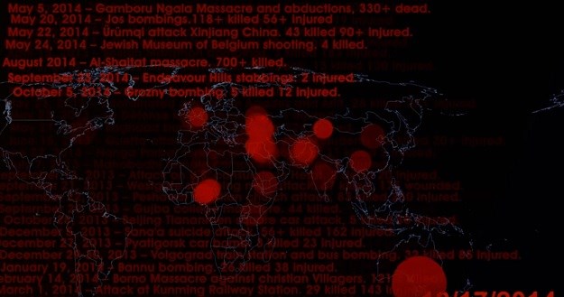 Jezivi podsjetnik: Ova karta u dvije minute prikazuje sve terorističke napade od 1980. do danas