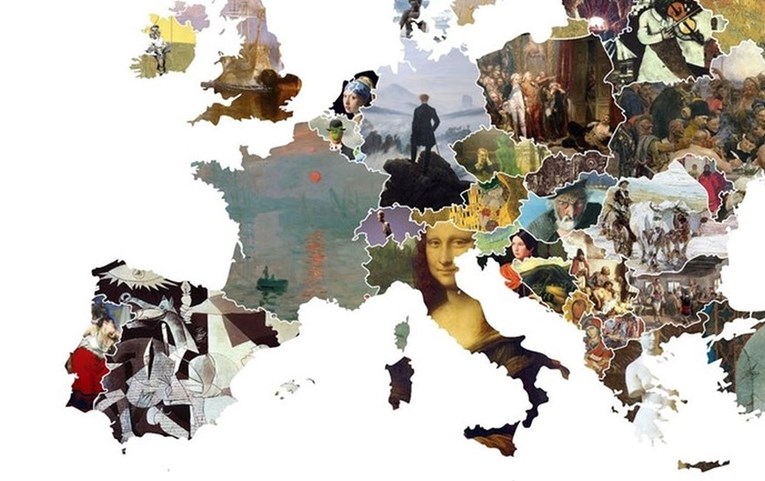Karta Europe napravljena od slavnih umjetničkih djela: Pogledajte koja slika predstavlja Hrvatsku