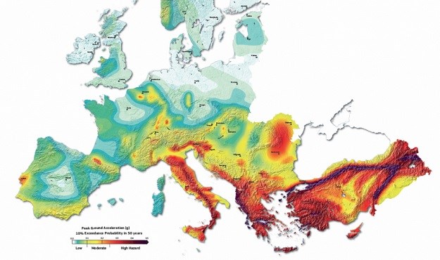 KARTA SEIZMIČKE OPASNOSTI Ovim europskim zemljama u idućih 50 godina prijete najrazorniji potresi