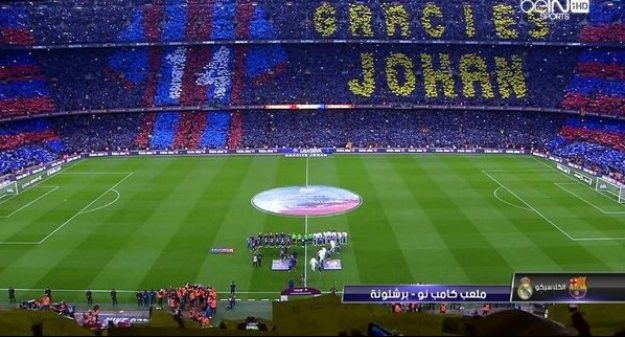 Dirljive scene i suze na Camp Nou: Pogledajte koreografiju u Cruyffovu čast