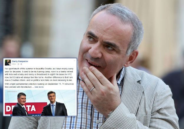 Gari Kasparov na Facebooku nahvalio Milanovića i Plenkovića pa otkrio za koga će glasati