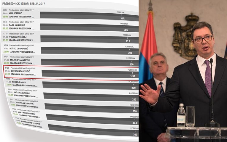 Vučić favorit na srpskim kladionicama, Belom raste popularnost