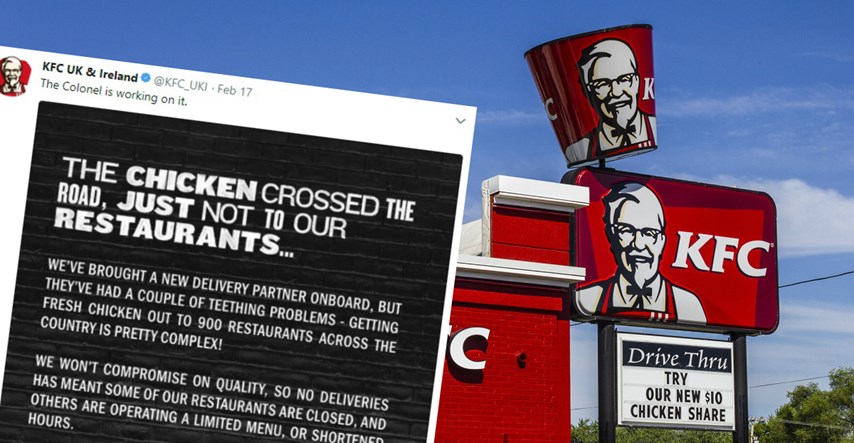 KFC zatvorio 800 restorana u Britaniji. Razlog? Nestalo im piletine