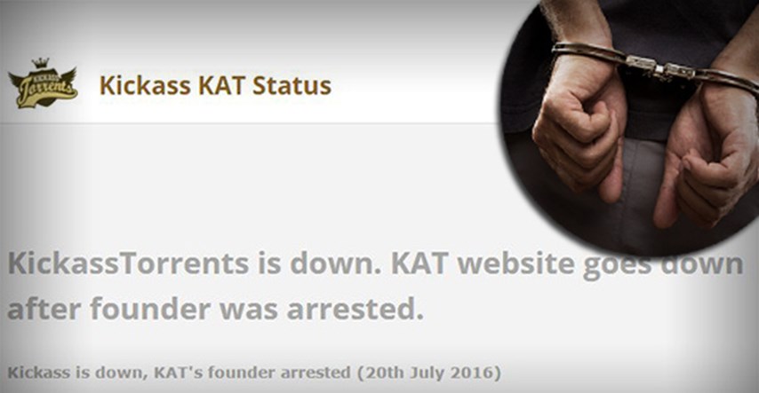 Uhićen vlasnik Kickass torrenta: "Ne očekujte da će se KAT vratiti"