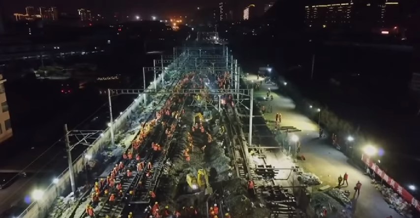 VIDEO Kineski radnici izgradili željezničku postaju u samo 9 sati