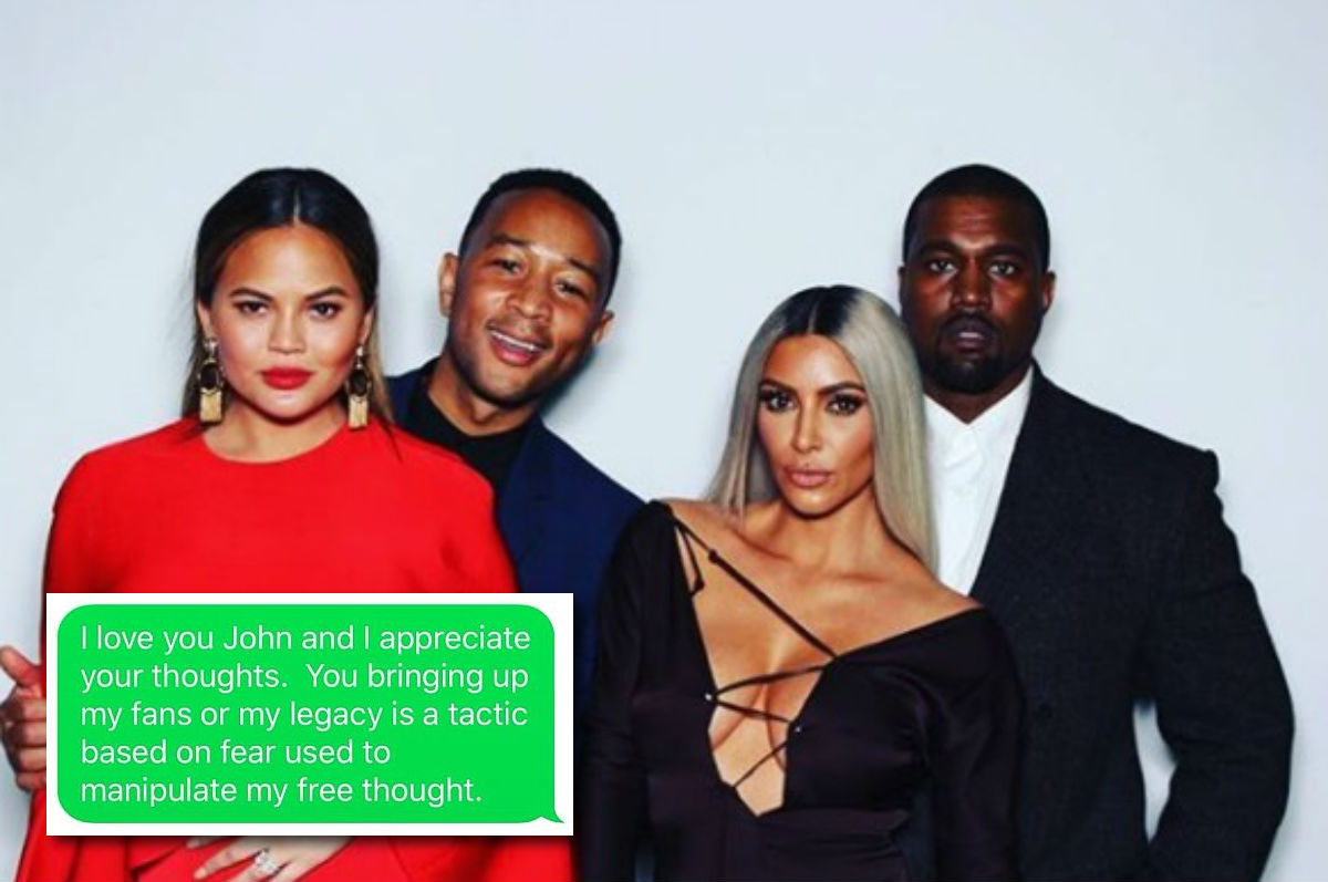 Kanye West objavio poruke Johna Legenda i optužio ga da "manipulira slobodnim mišljenjem"
