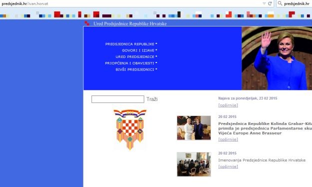 Na webu svatko može biti predsjednik Hrvatske