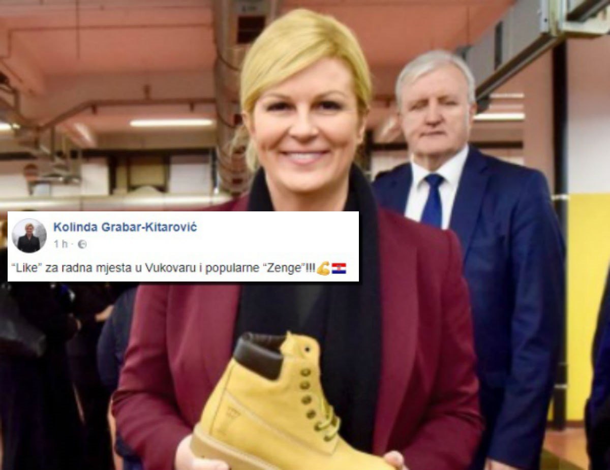 Pogledajte kako Kolinda žica lajkove na Fejsu nakon posjeta Borovu